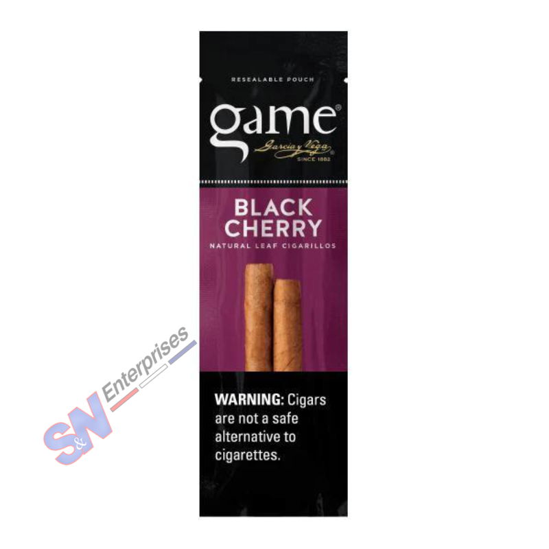 Game Cigarillos 2/$1.29 Black Cherry 30 Packs of 2