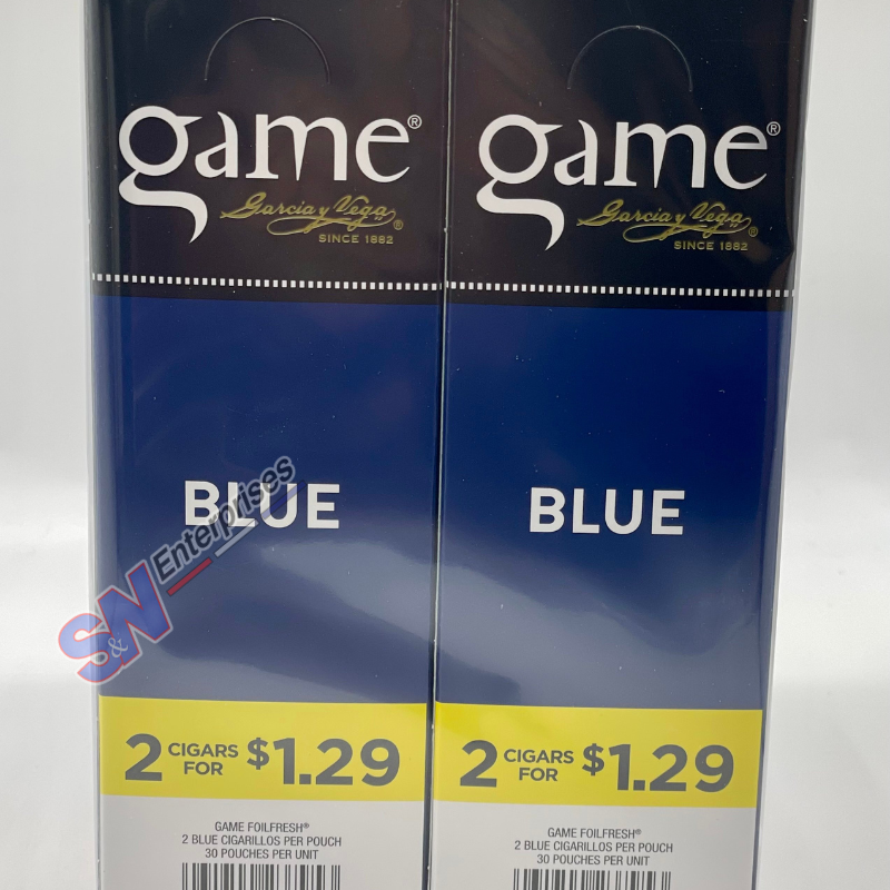 Game Cigarillos 2/$1.29 Blue 30 Packs of 2