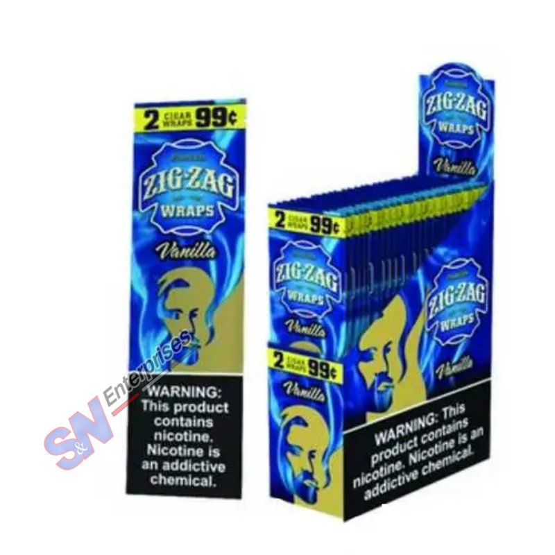 Zig Zag Wraps 2 For 99C Vanilla