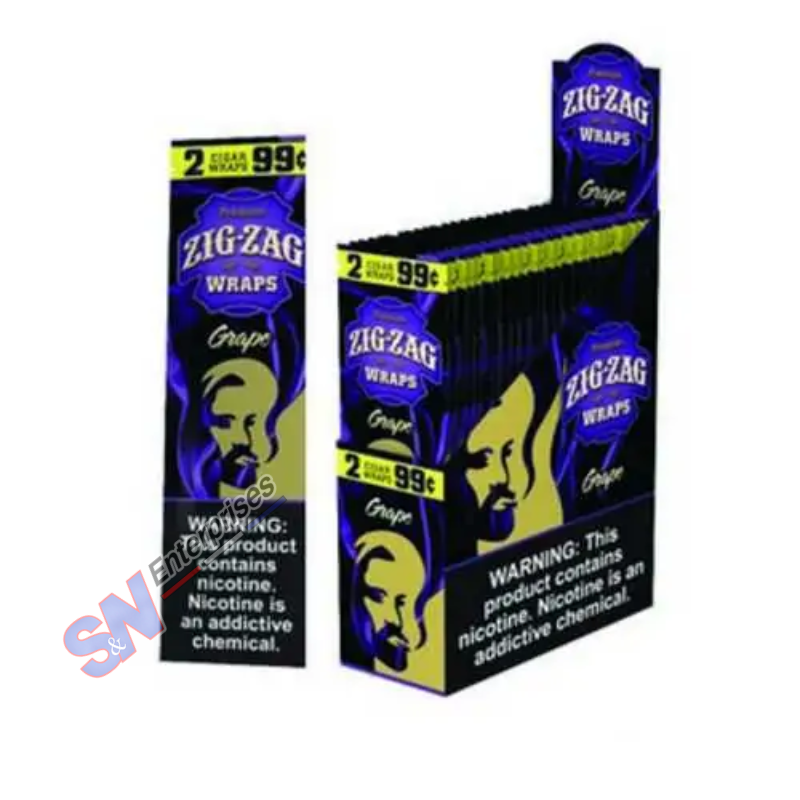 Zig Zag Wraps 2 For 99C Grape