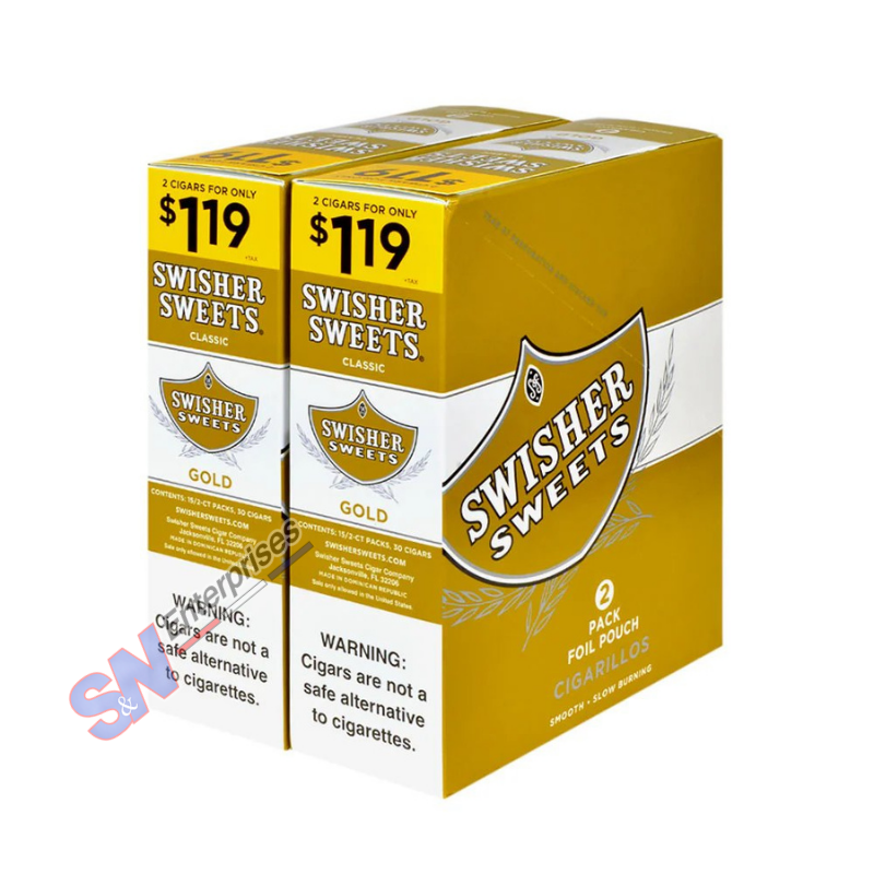 Swisher Sweets Gold 2 For 1.19C