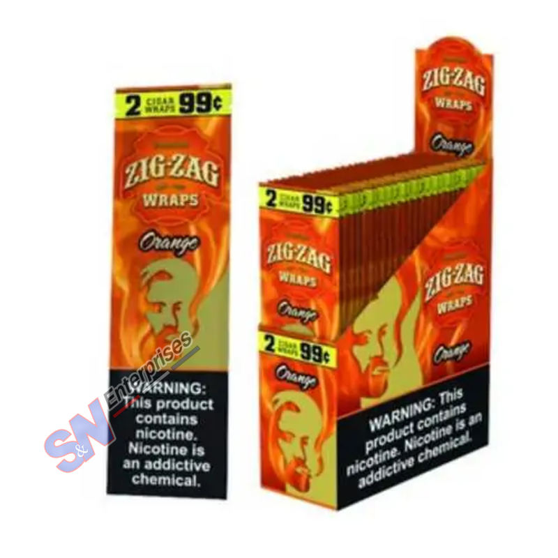 Zig Zag Wraps 2 For 99C Orange