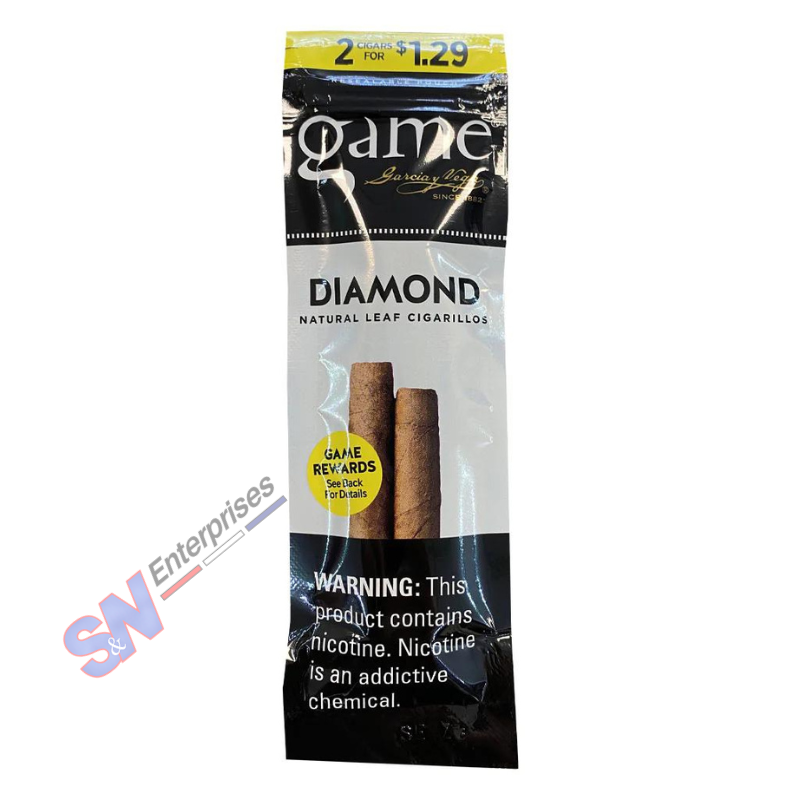 Game Cigarillos 2/$1.29 Diamond 30 Packs of 2