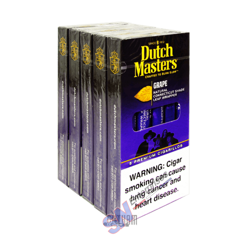 Dutch 4x5 Pk Grape Flavor Premium Cigars & Cigrallos